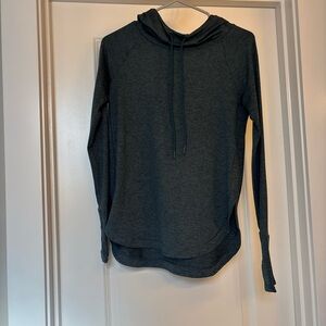 Athleta Heathered Green/blue Hooded Top